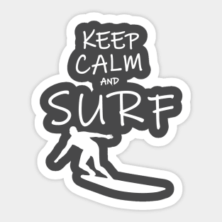 Keep Calm and Surf Sticker